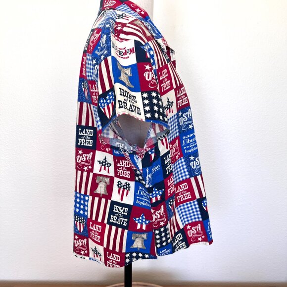 Patriotic - Country Loving - Short Sleeve Blouse - Size Medium/Large - Handmade - Picture 5 of 8